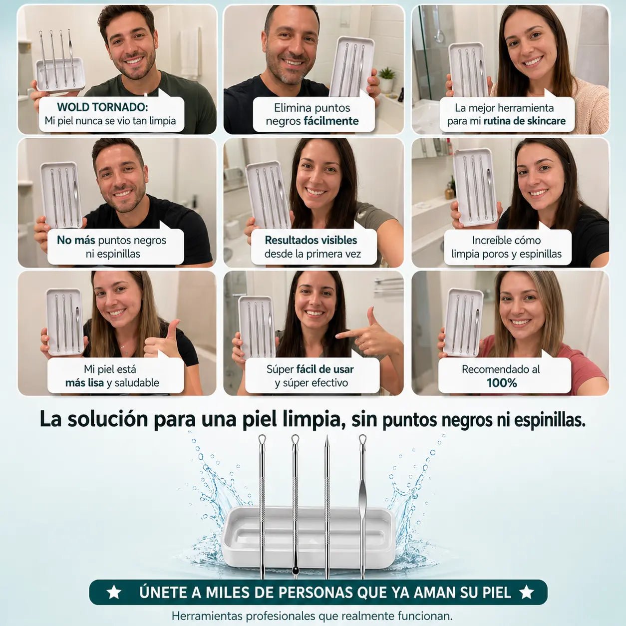 Kit para acné 4 en 1 - Todo lo que necesitas en un solo sistema