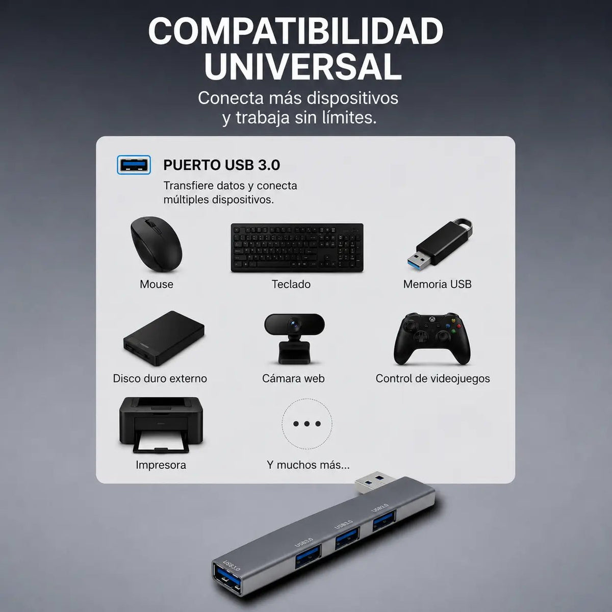 ¿Te quedaste sin puertos USB en tu computador?