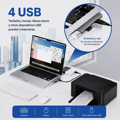 ¿Te quedaste sin puertos USB en tu computador?