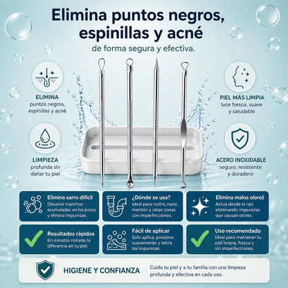 Kit para acné 4 en 1 - Todo lo que necesitas en un solo sistema