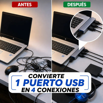 ¿Te quedaste sin puertos USB en tu computador?