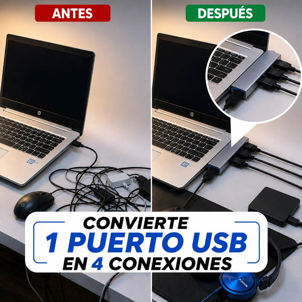 ¿Te quedaste sin puertos USB en tu computador?